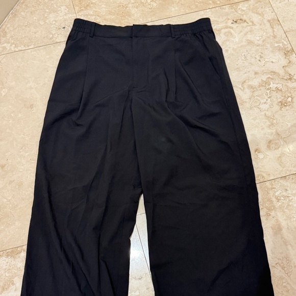 GAP FIT HIGH-RISE WIDE LEG RUNAROUND BLACK TROUSERS PANTS -SIZE LARGE- NWOT - Picture 1 of 9